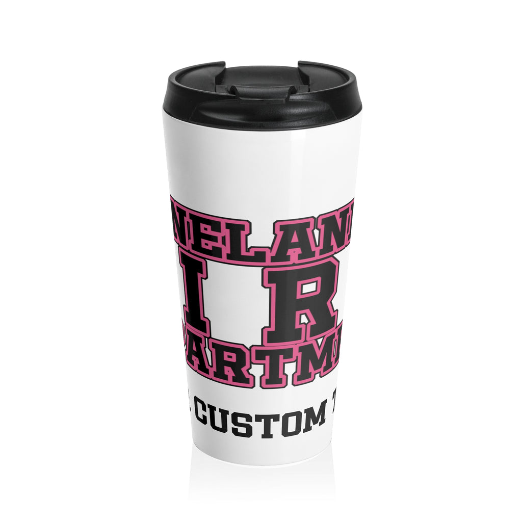 RHINELANDER FIRE breast cancer stainless steel travel mug - Customizable Text