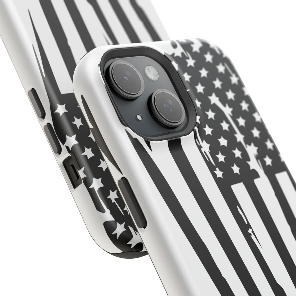 iPhone Magnetic Impact Case — Rhinelander Fire Department Pink & Black Flag Design