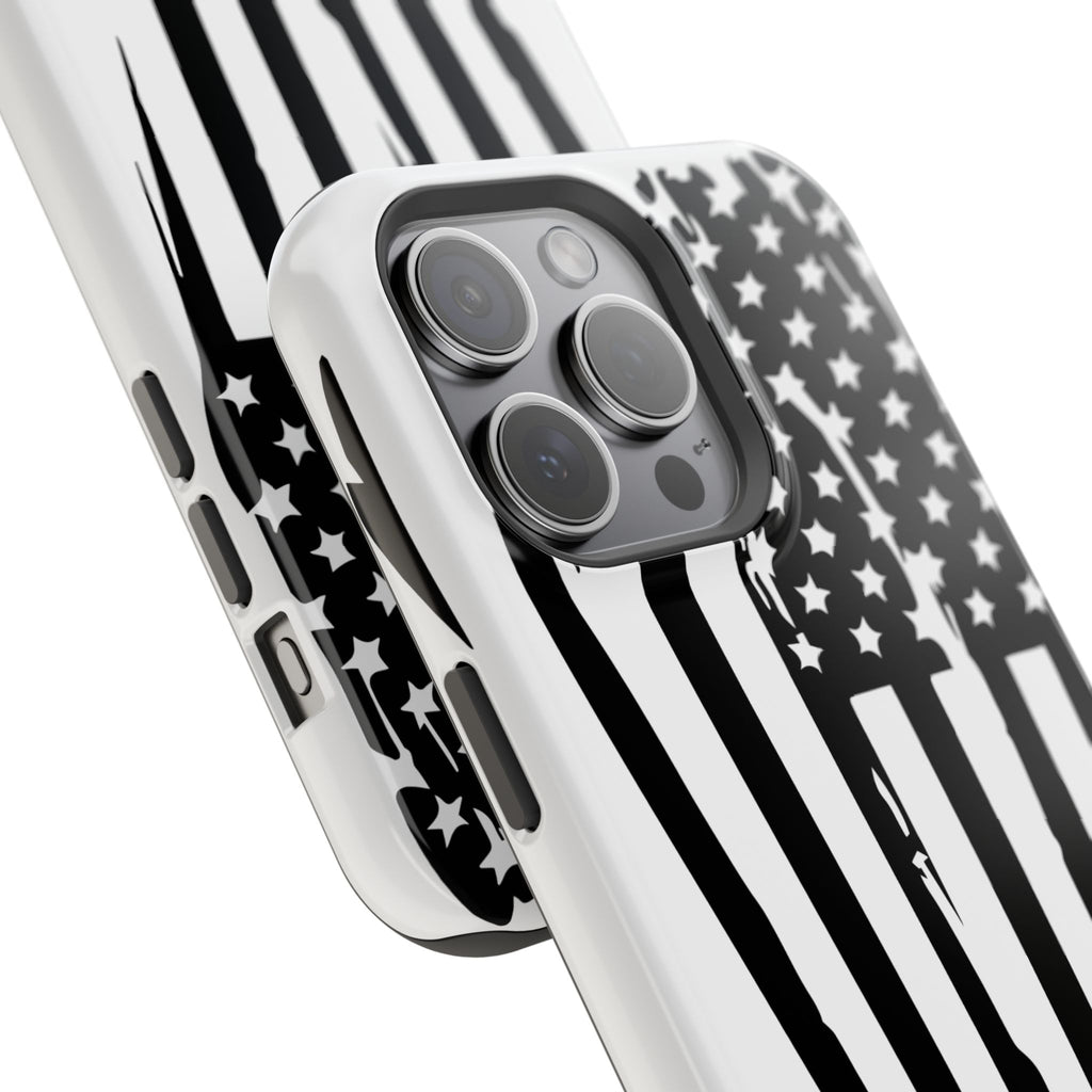 iPhone Magnetic Impact Case — Rhinelander Fire Department Pink & Black Flag Design