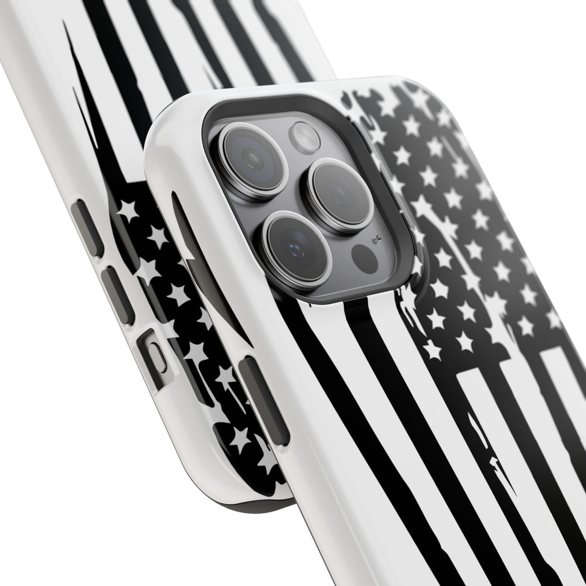 iPhone Magnetic Impact Case — Rhinelander Fire Department Pink & Black Flag Design