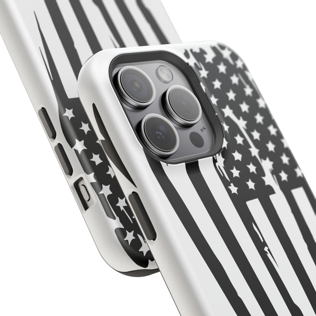 iPhone Magnetic Impact Case — Rhinelander Fire Department Pink & Black Flag Design