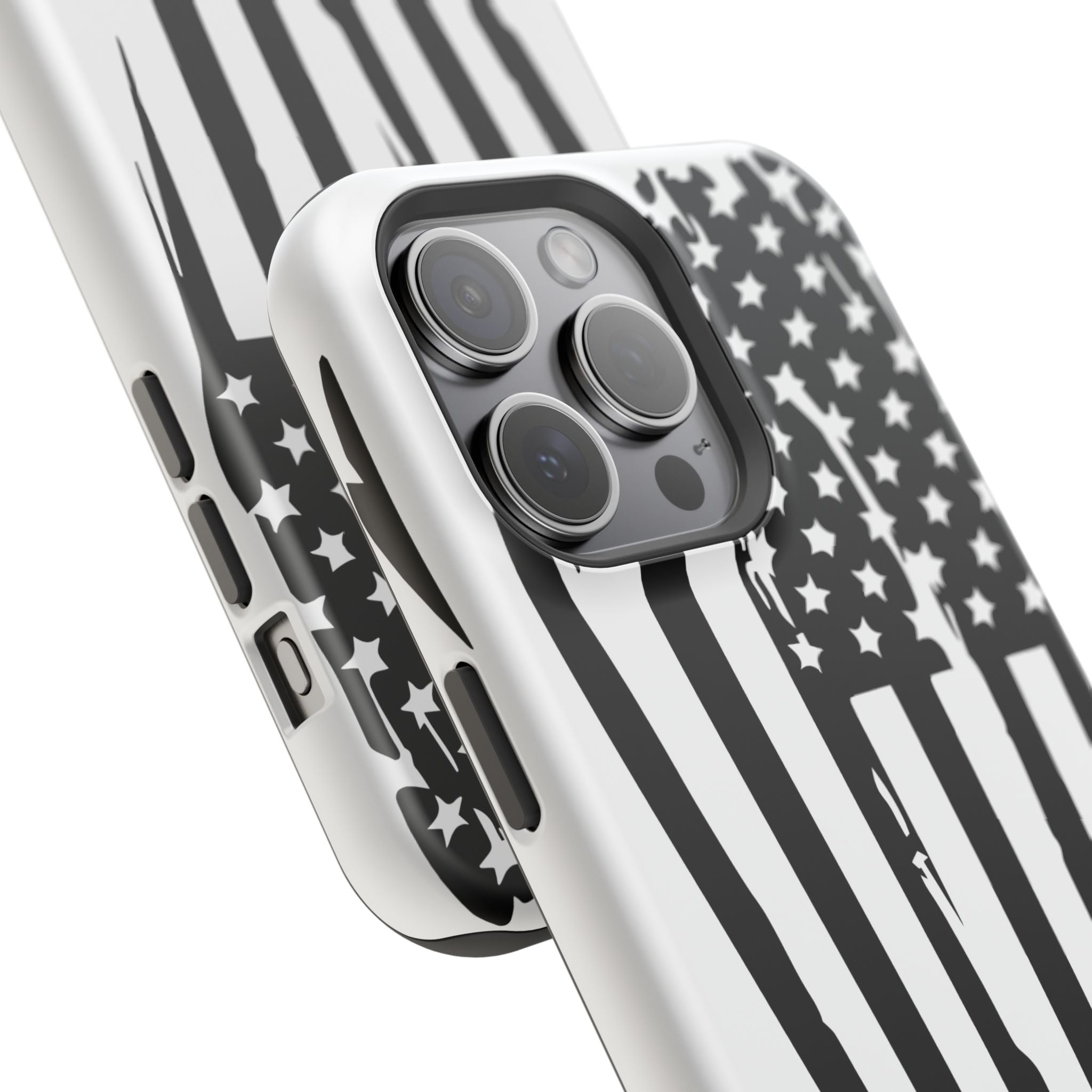 iPhone Magnetic Impact Case — Rhinelander Fire Department Pink & Black Flag Design