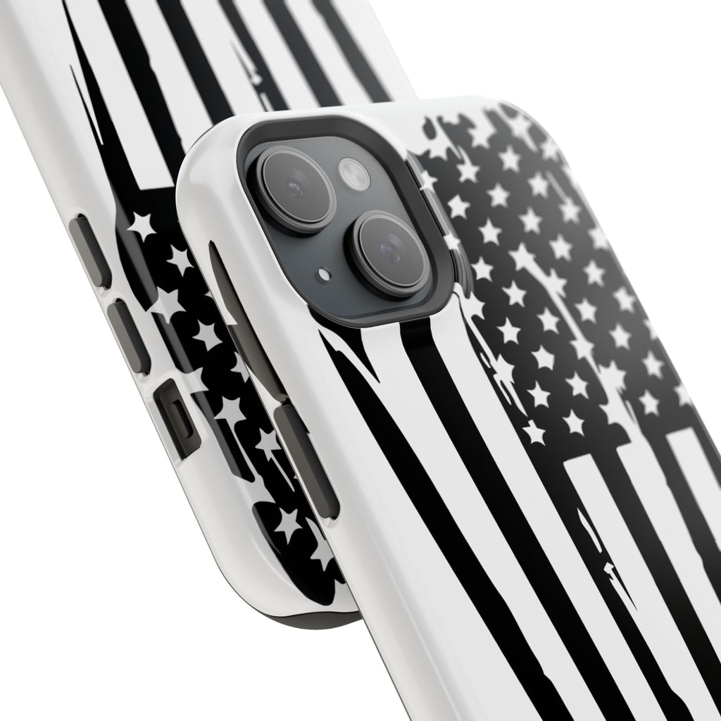 iPhone Magnetic Impact Case — Rhinelander Fire Department Pink & Black Flag Design