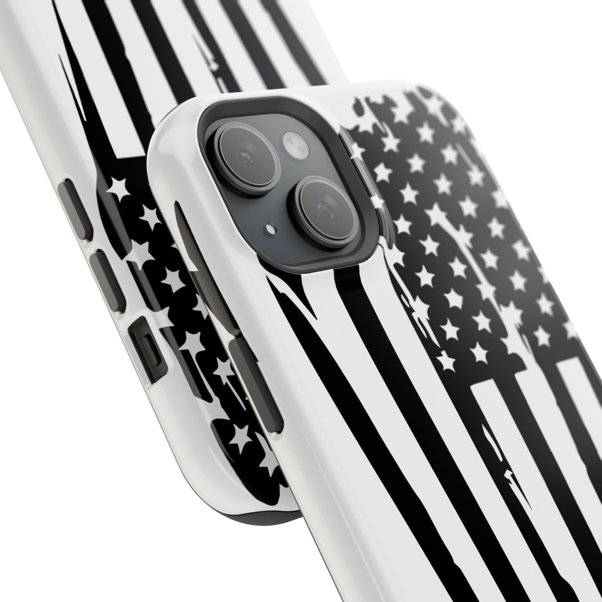 iPhone Magnetic Impact Case — Rhinelander Fire Department Pink & Black Flag Design