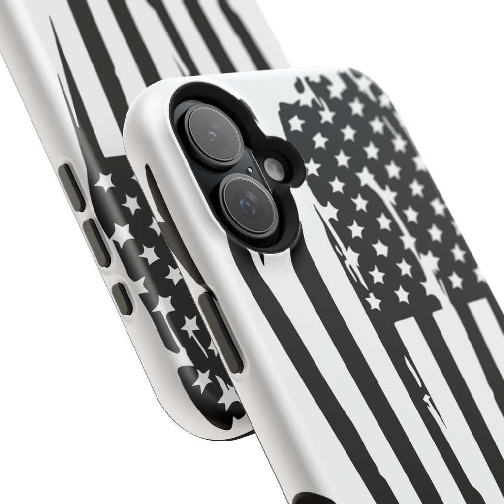 iPhone Magnetic Impact Case — Rhinelander Fire Department Pink & Black Flag Design