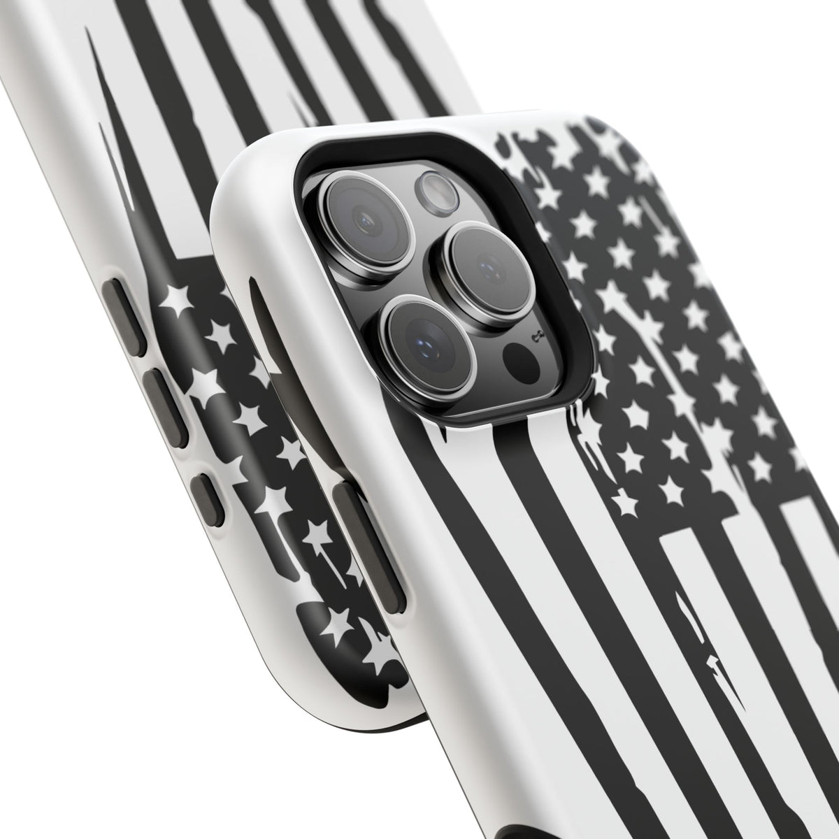 iPhone Magnetic Impact Case — Rhinelander Fire Department Pink & Black Flag Design