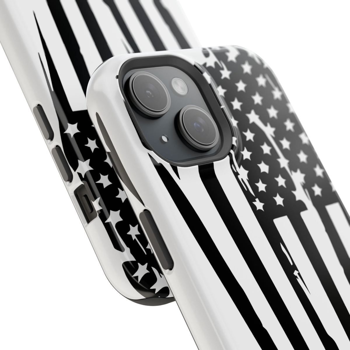 iPhone Magnetic Impact Case — Rhinelander Fire Department Pink & Black Flag Design