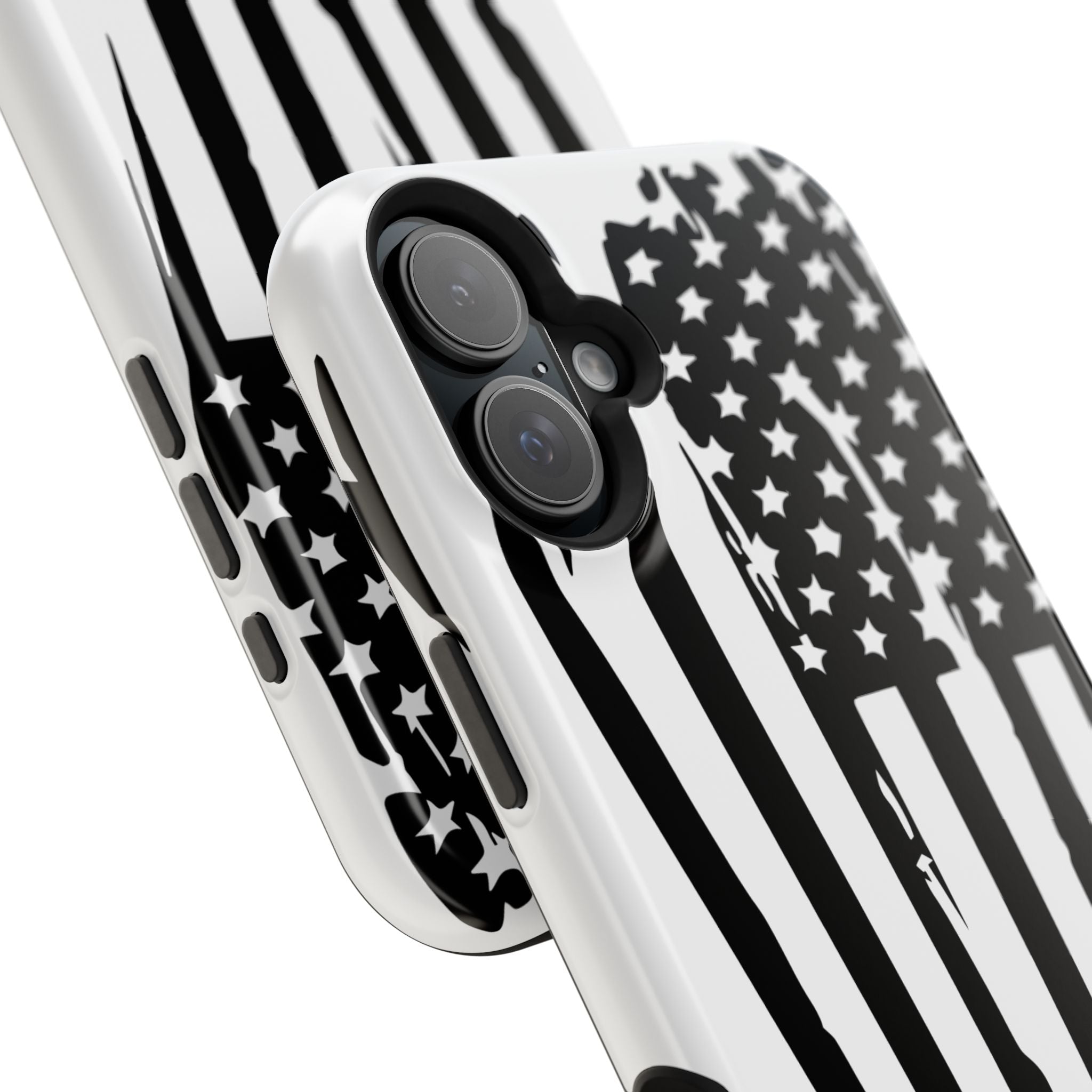 iPhone Magnetic Impact Case — Rhinelander Fire Department Pink & Black Flag Design