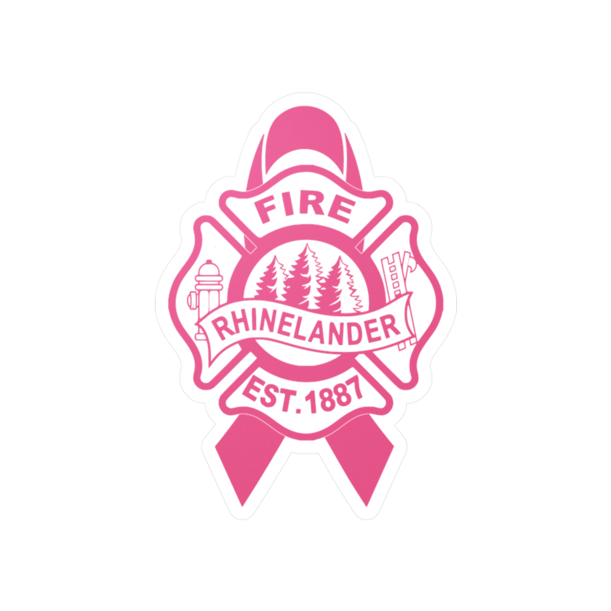 RFD Breast Cancer Ribbon Sticker