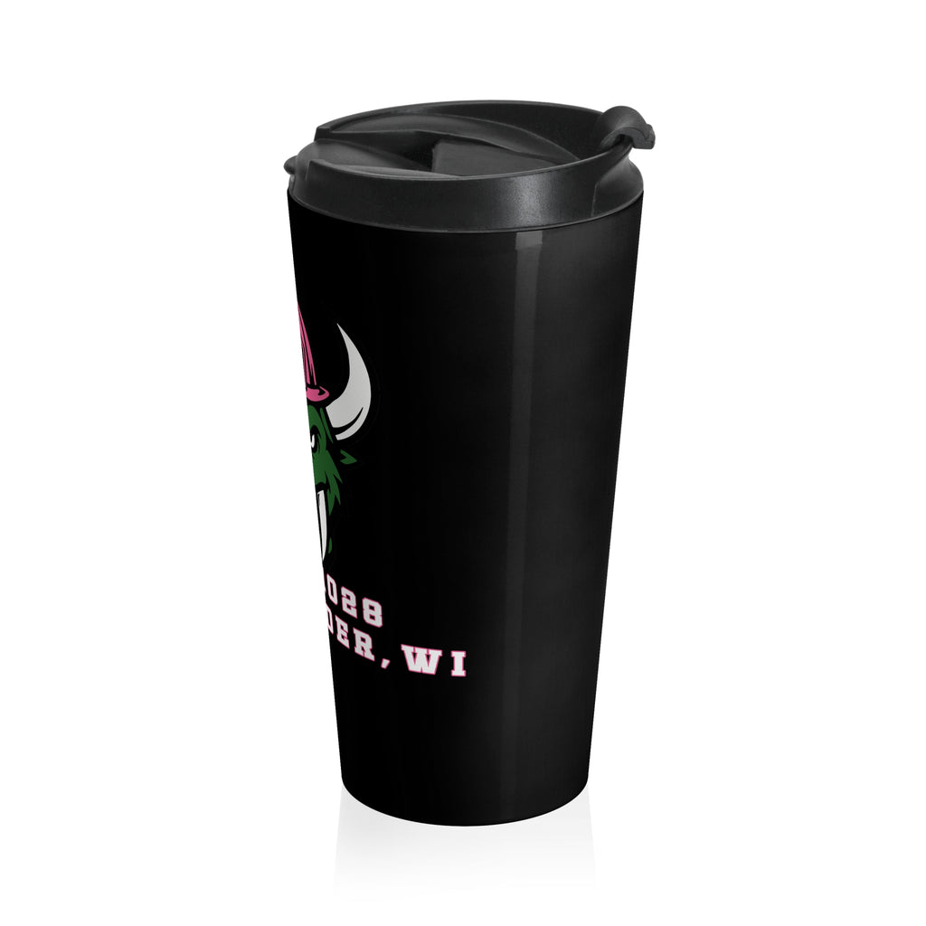 High-Insulation Travel Mug — 'Local 1028 Rhinelander, Wi' Firefighter HODAG Design