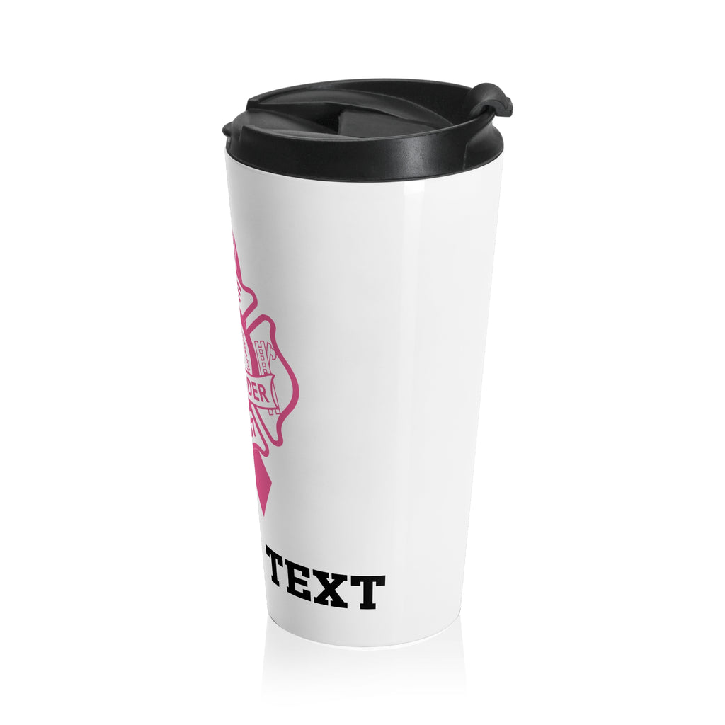 Copy of RHINELANDER FIRE breast cancer stainless steel travel mug