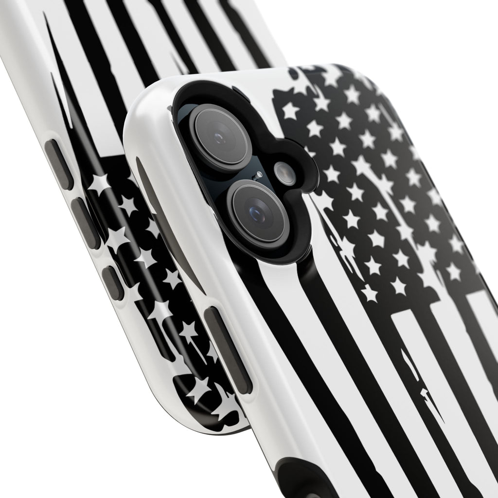 iPhone Magnetic Impact Case — Rhinelander Fire Department Pink & Black Flag Design
