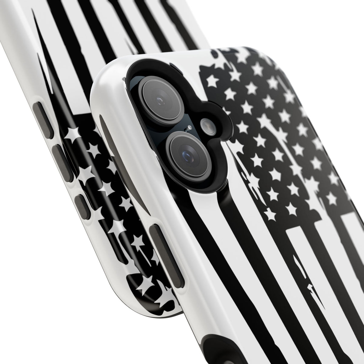 iPhone Magnetic Impact Case — Rhinelander Fire Department Pink & Black Flag Design