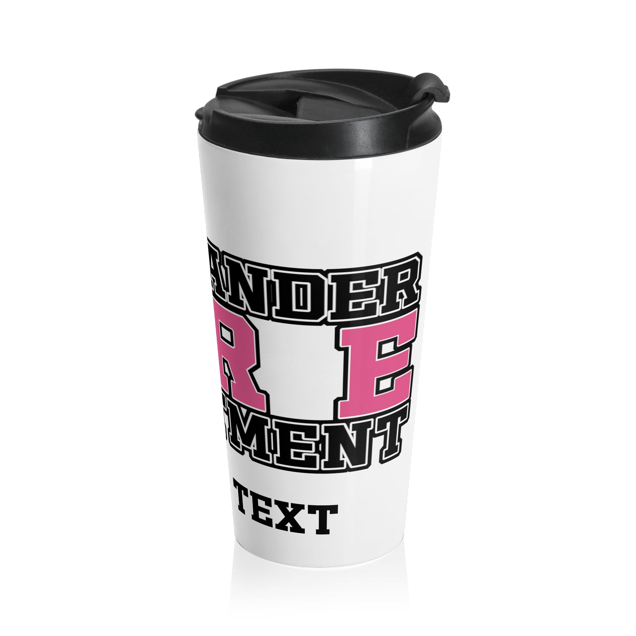 RHINELANDER FIRE breast cancer stainless steel travel mug