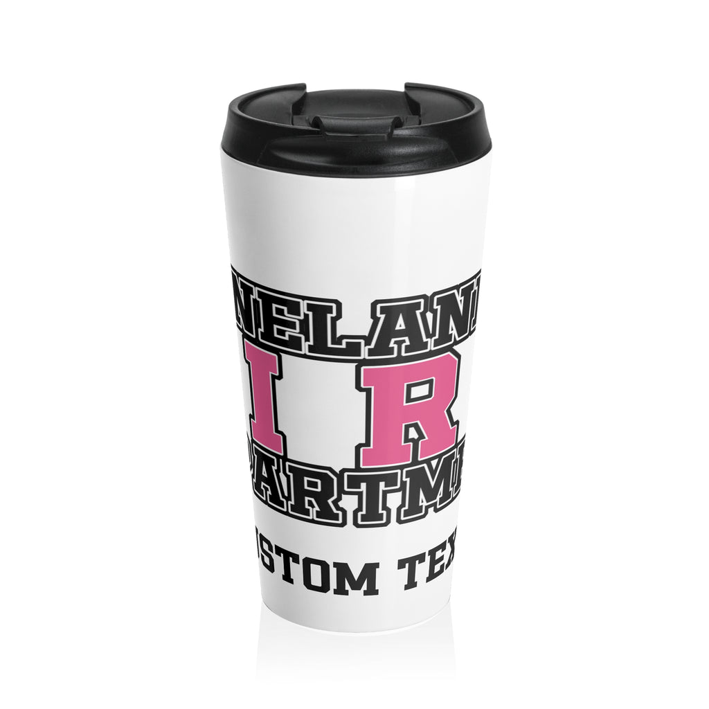 RHINELANDER FIRE breast cancer stainless steel travel mug