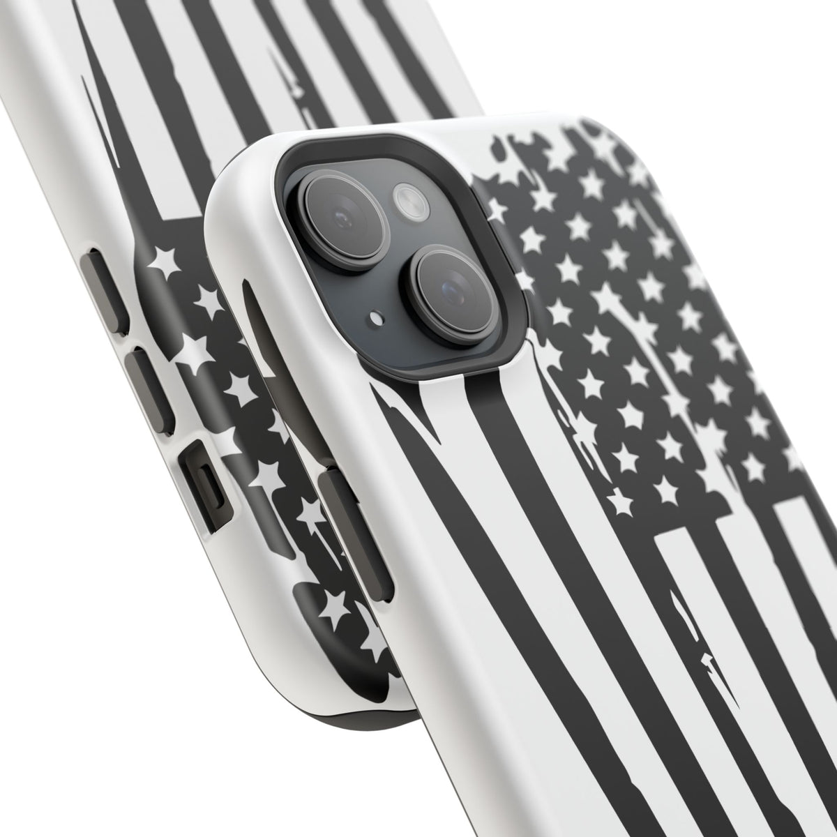 iPhone Magnetic Impact Case — Rhinelander Fire Department Pink & Black Flag Design