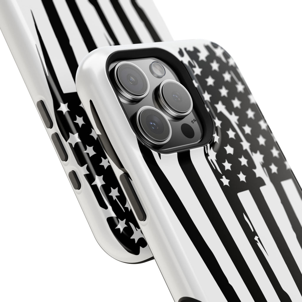 iPhone Magnetic Impact Case — Rhinelander Fire Department Pink & Black Flag Design