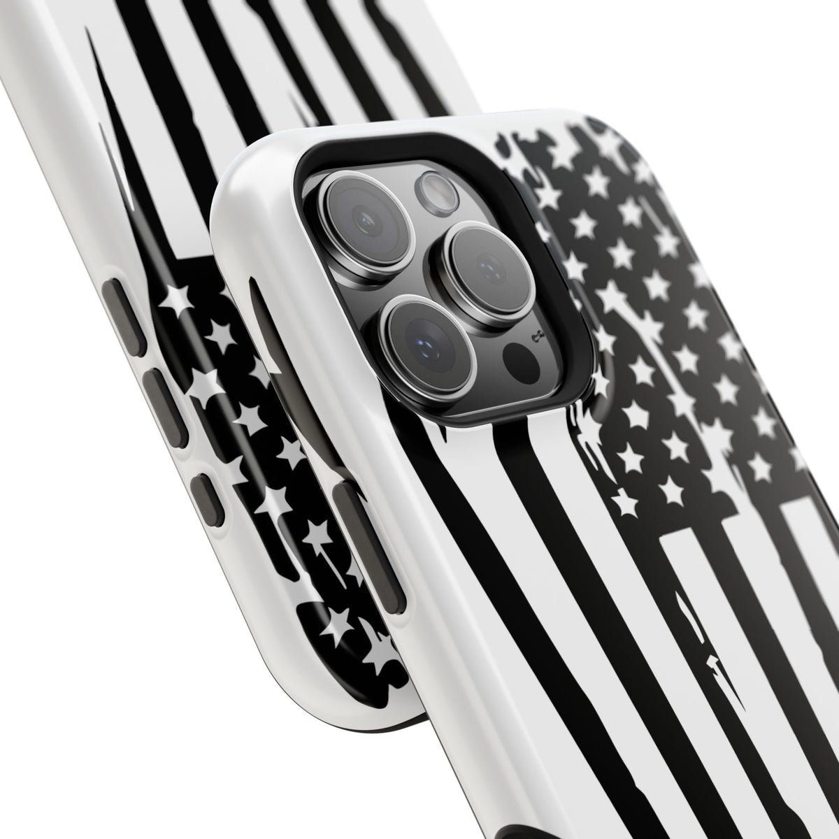 iPhone Magnetic Impact Case — Rhinelander Fire Department Pink & Black Flag Design