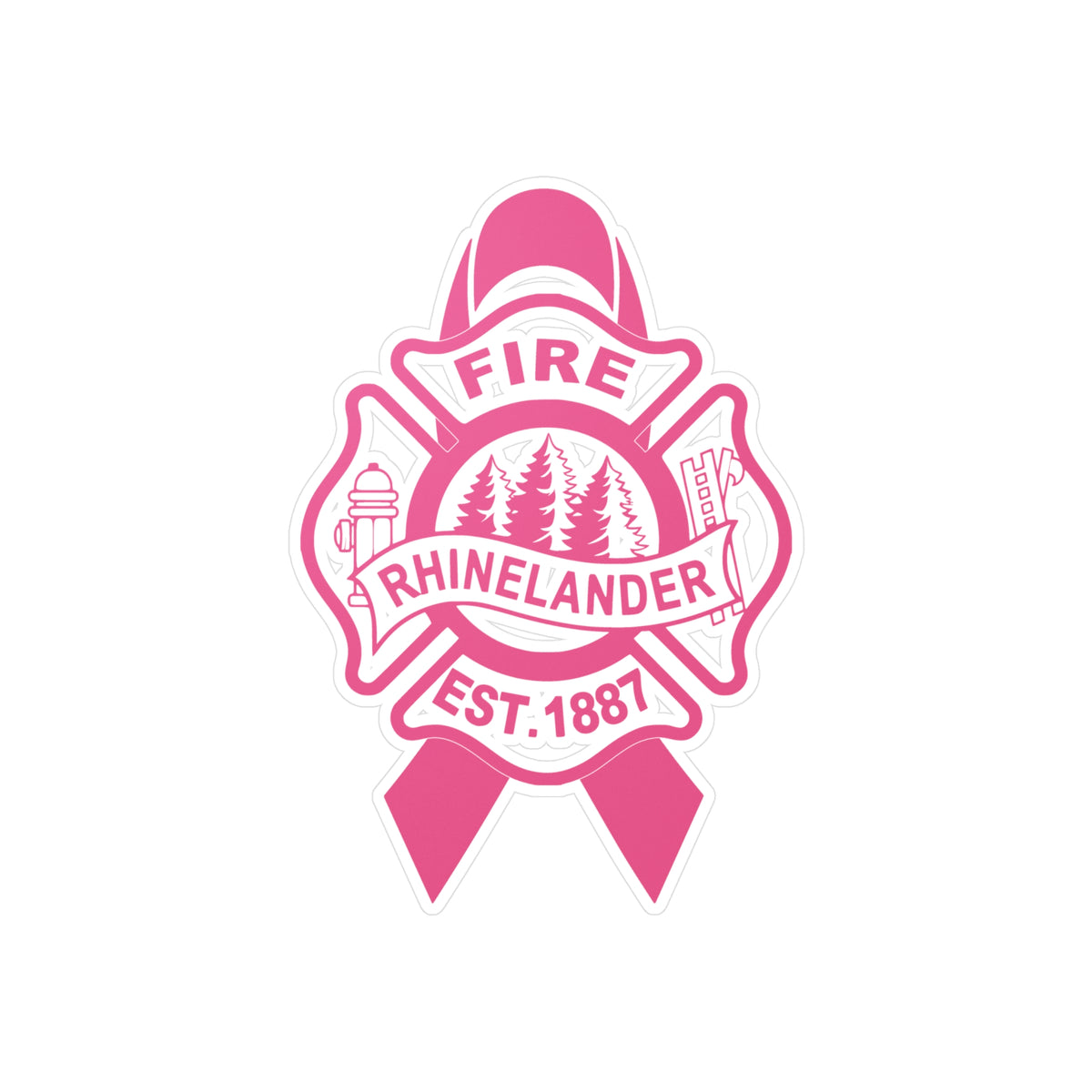 RFD Breast Cancer Ribbon Sticker
