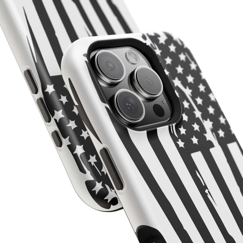 iPhone Magnetic Impact Case — Rhinelander Fire Department Pink & Black Flag Design