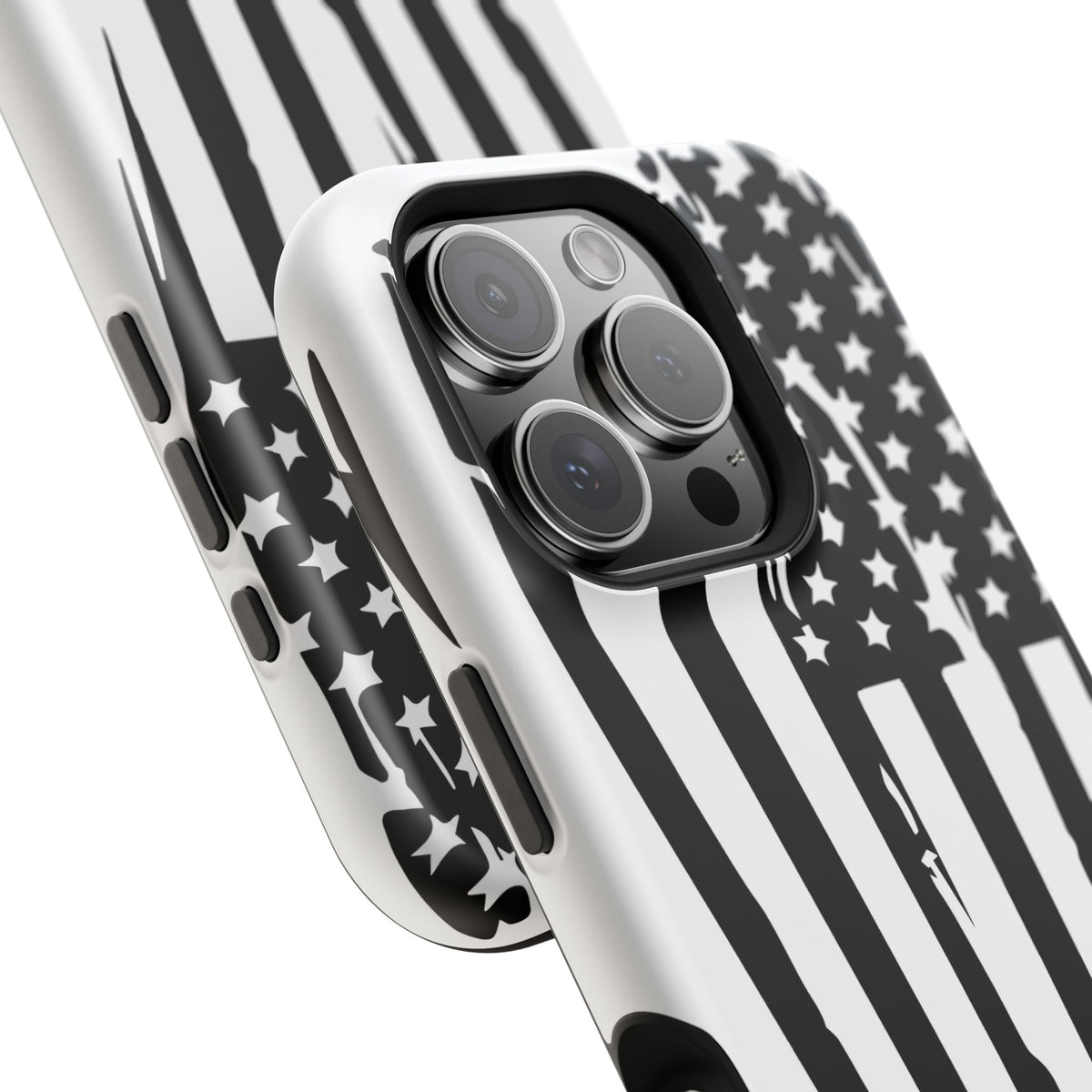 iPhone Magnetic Impact Case — Rhinelander Fire Department Pink & Black Flag Design