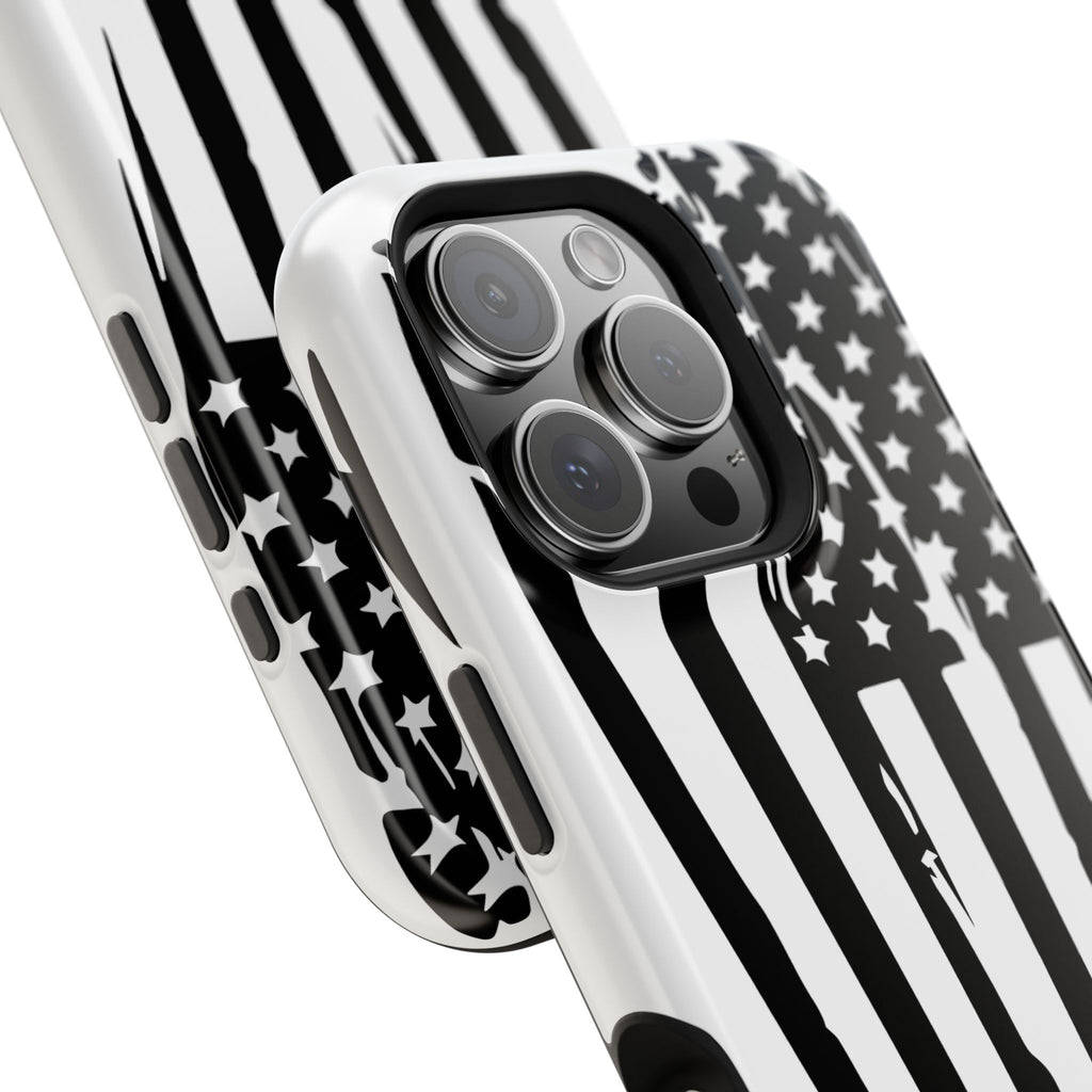 iPhone Magnetic Impact Case — Rhinelander Fire Department Pink & Black Flag Design