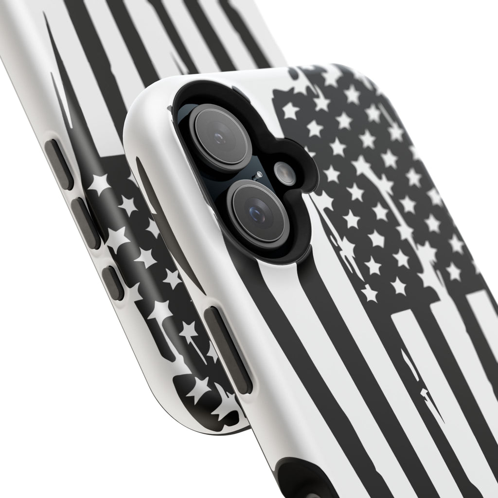 iPhone Magnetic Impact Case — Rhinelander Fire Department Pink & Black Flag Design